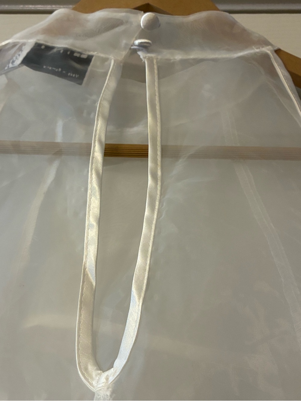 Asos Design Sheer Organza Halter Overlay Ruffled Front in White. Size 12 - Picture 5 of 8